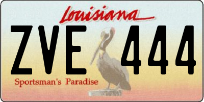 LA license plate ZVE444