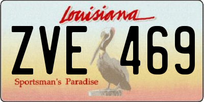 LA license plate ZVE469