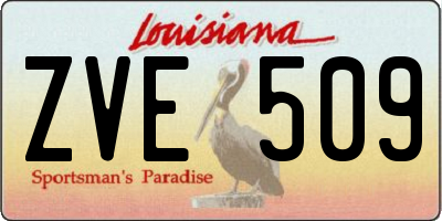 LA license plate ZVE509