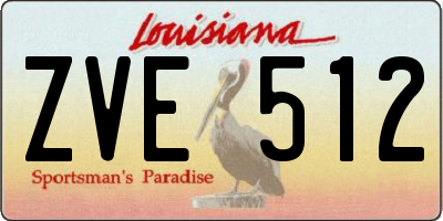 LA license plate ZVE512