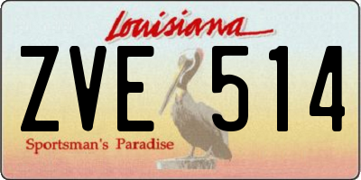LA license plate ZVE514