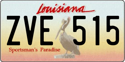 LA license plate ZVE515