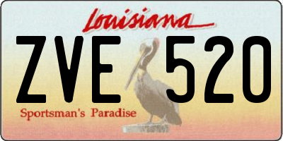 LA license plate ZVE520