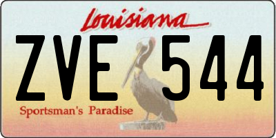LA license plate ZVE544