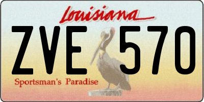 LA license plate ZVE570