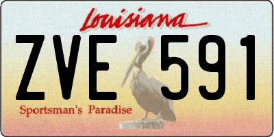 LA license plate ZVE591