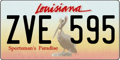 LA license plate ZVE595