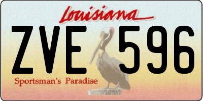 LA license plate ZVE596