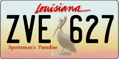 LA license plate ZVE627