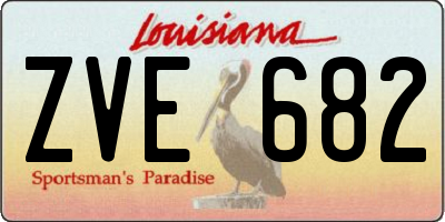 LA license plate ZVE682