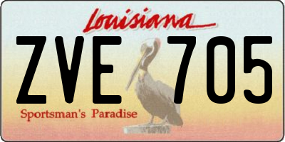 LA license plate ZVE705