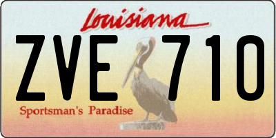 LA license plate ZVE710