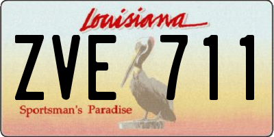 LA license plate ZVE711