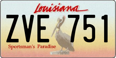 LA license plate ZVE751