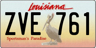 LA license plate ZVE761