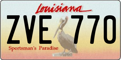 LA license plate ZVE770