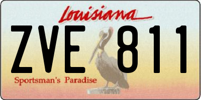 LA license plate ZVE811