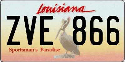 LA license plate ZVE866