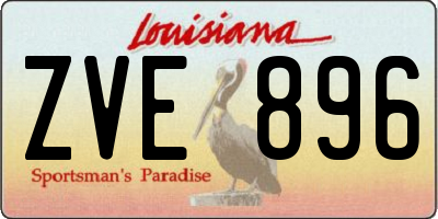 LA license plate ZVE896