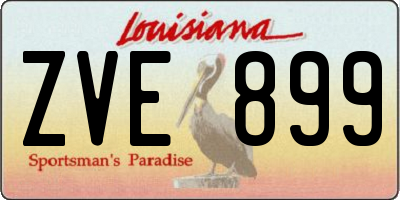 LA license plate ZVE899