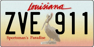 LA license plate ZVE911