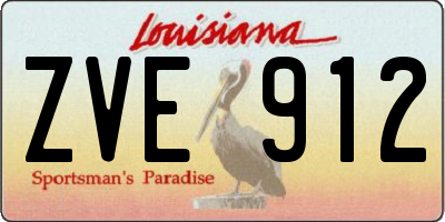 LA license plate ZVE912