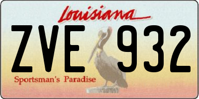 LA license plate ZVE932