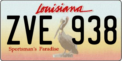 LA license plate ZVE938