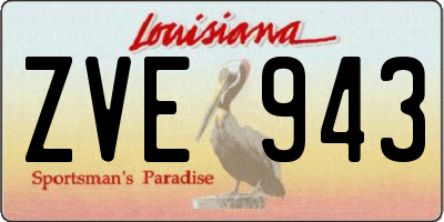 LA license plate ZVE943