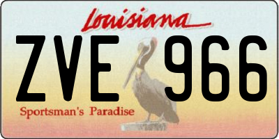 LA license plate ZVE966