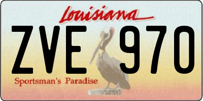 LA license plate ZVE970