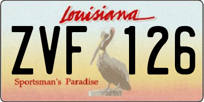 LA license plate ZVF126