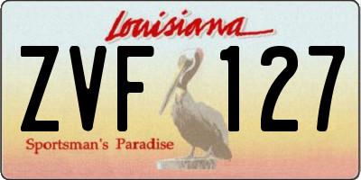 LA license plate ZVF127