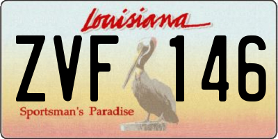 LA license plate ZVF146