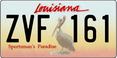 LA license plate ZVF161