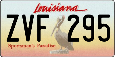 LA license plate ZVF295