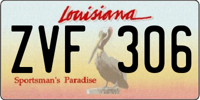 LA license plate ZVF306