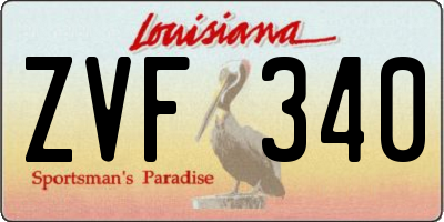 LA license plate ZVF340