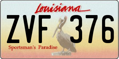 LA license plate ZVF376