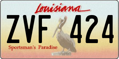 LA license plate ZVF424