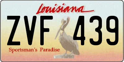 LA license plate ZVF439