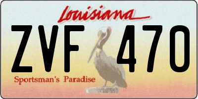 LA license plate ZVF470