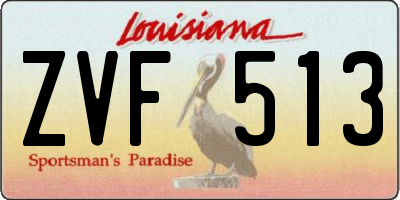 LA license plate ZVF513