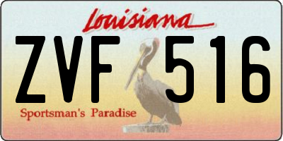 LA license plate ZVF516