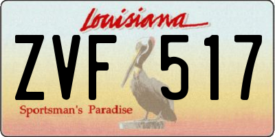 LA license plate ZVF517