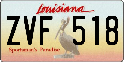 LA license plate ZVF518