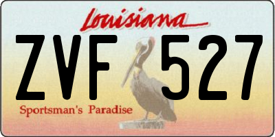 LA license plate ZVF527