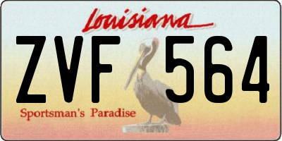 LA license plate ZVF564