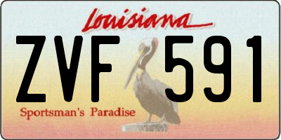 LA license plate ZVF591