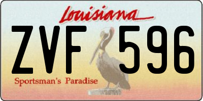 LA license plate ZVF596